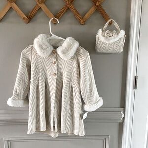 Tahari Girls 5T Winter Coat and Purse - New with Tags